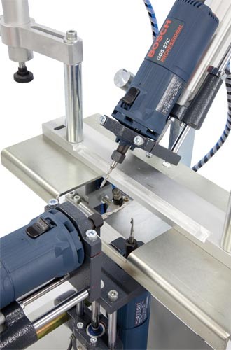 Оборудование для производства окон – станок-автомат MURAT FT-313 для фрезерования дренажных отверстий вид на фрезы