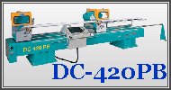 Оборудование для производства окон ПВХ: YILMAZ DC-420PB — двухголовочная пила, полный автомат